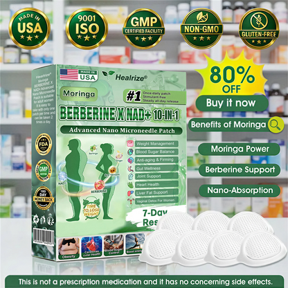 𝐎𝐟𝐟𝐢𝐜𝐢𝐚𝐥 𝐔𝐒 𝐒𝐭𝐨𝐫𝐞 🇺🇸  | 🧑‍⚕️Healrize® Moringa · Berberine × NAD+ 𝟏𝟎-𝐢𝐧-𝟏 𝐀𝐝𝐯𝐚𝐧𝐜𝐞𝐝 𝐍𝐚𝐧𝐨 𝐌𝐢𝐜𝐫𝐨𝐧𝐞𝐞𝐝𝐥𝐞 𝐏𝐚𝐭𝐜𝐡 — 𝐎𝐧𝐜𝐞 𝐃𝐚𝐢𝐥𝐲, 𝐕𝐢𝐬𝐢𝐛𝐥𝐞 𝐑𝐞𝐬𝐮𝐥𝐭𝐬 𝐢𝐧 𝟕 𝐃𝐚𝐲𝐬