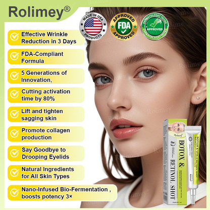 Made and shipped from the USA 💫Rolimey® Botox & Vita-A Retinol Shot Wrinkle-Lift Tightening cream - Last Day Promotion 70% OFF